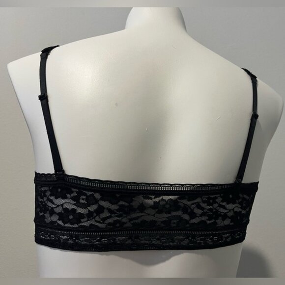GAP BODY WOMEN'S BLACK SEXY TOP BRA/BRALETTE SUPER SOFT LACE SIZE MEDIUM NWT - Picture 3 of 11